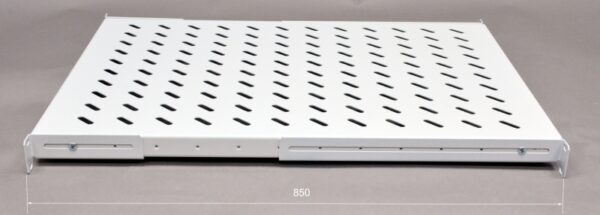 Полка 19" 4 точки кріпл. ,950мм глиб., перфорована , сталь , 2 мм , сіра - Зображення 2