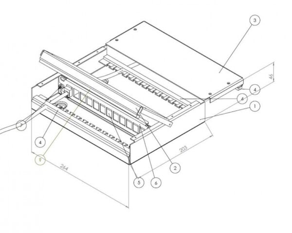 Точка консолідації 264x203x46 мм, під панель 10" — изображение 5