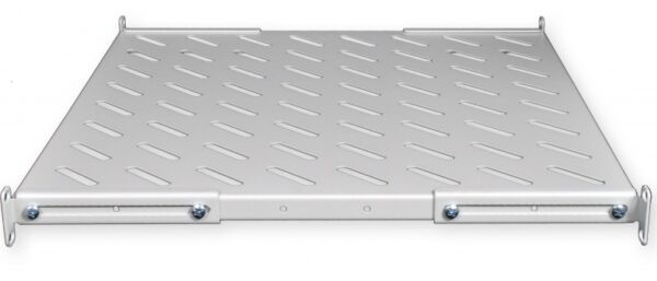 Полка 19 "4 точки кріпл. , 450мм глиб., перфорована , сталь , 1,5 мм , сіра - Зображення 3