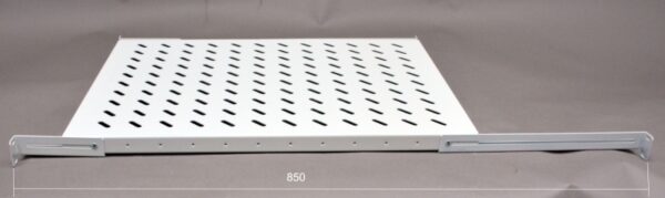 Полка 19" 4 точки кріпл. , 600мм глиб., перфорована , сталь , 2 мм , сіра - Зображення 3