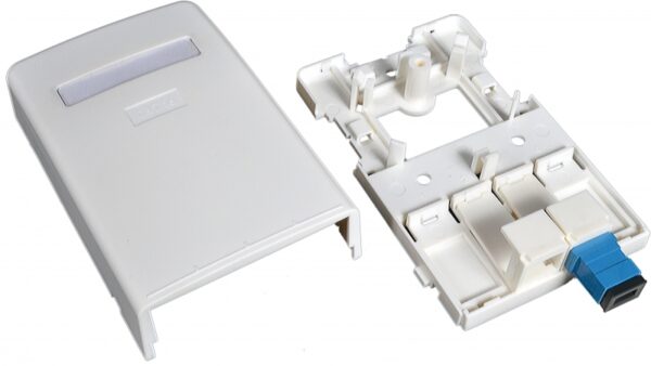 Розетка 4 порт. настінна (1хST/FC, 2xSC Simplex/LC Duplex, 1xRJ45) без ВО адаптерів - Зображення 3