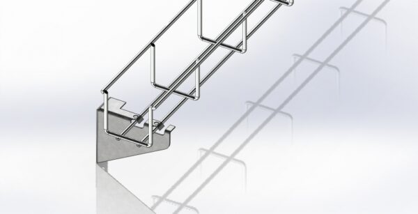 Кронштейн настінний для сітчастого лотка 50 мм, швидкого монтажу, 1,0 мм, оцинкований. - Зображення 3
