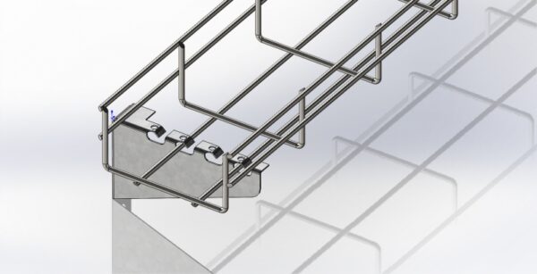 Кронштейн настінний для сітчастого лотка 100 мм, швидкого монтажу, 1,5 мм, оцинкований. - Зображення 3