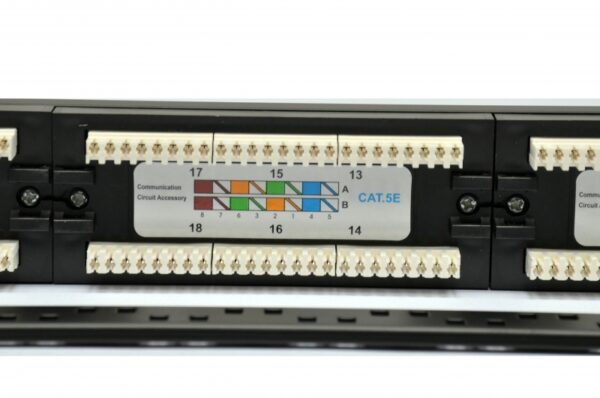 Патч-панель 19" 24хRJ-45 UTP кат.5e, із заднім організатором - Зображення 3