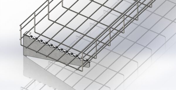 Кронштейн настінний для сітчастого лотка 300 мм, швидкого монтажу, 1,5 мм, оцинкований. - Зображення 3