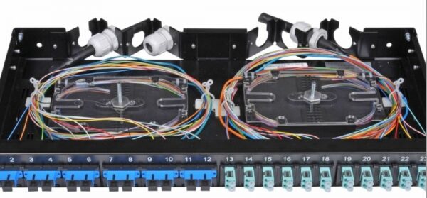 Кабельний ввід 2х20мм+2x25мм до оптичної патч-панелі LANS, чорна — изображение 3