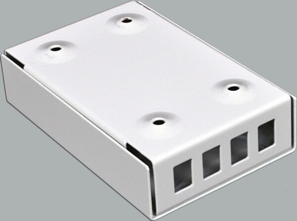 Міні-бокс для ВО адаптерів, (120х80х28мм) 4 SC Simplex/ 4 LC Duplex сірий, CMS - Зображення 3