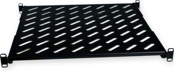 Полка 19 "4 точки кріпл. , 450мм глиб., перфорована , сталь , 1,5 мм , чорна - Зображення 3