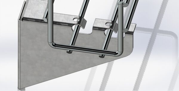 Кронштейн настінний для сітчастого лотка 50 мм, швидкого монтажу, 1,0 мм, оцинкований. - Зображення 4