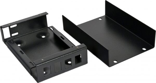 Міні-бокс для ВО адаптерів, (120х80х28мм) 4 SC Simplex/ 4 LC Duplex чорний, CMS - Зображення 4