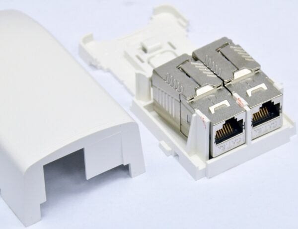 Розетка зовнішня для 2-х модулів KeyStone, без модулів, біла, Panduit NetKey - Зображення 6