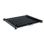 Полка висувна 19", 400мм глибина (400 .. 600мм кріплення), чорна