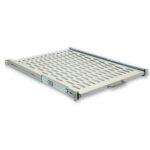 Полка висувна 19 ", 600мм глибина (400 .. 870мм кріплення), сіра.