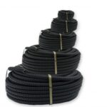 Металорукав, D38 мм, оцинкований ізольований (ПВХ) чорний, 25 м