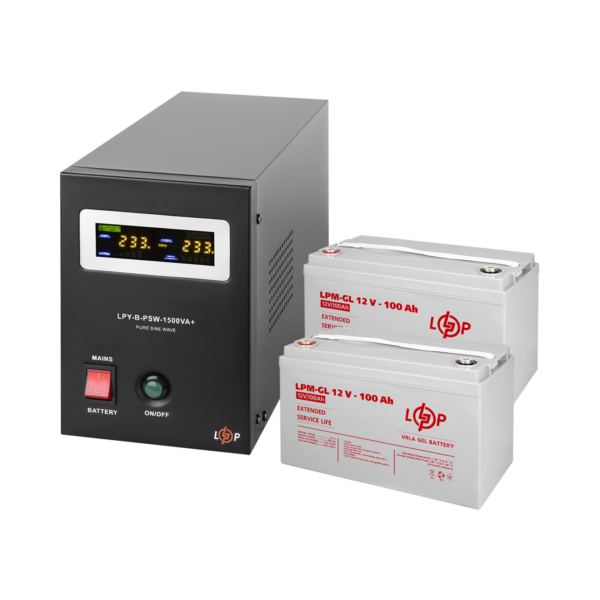 Комплект резервного живлення LP (LogicPower) ДБЖ + гелева батарея (UPS B1500 + АКБ GL 2800W)