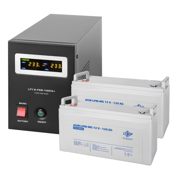 Комплект резервного живлення LP (LogicPower) ДБЖ + мультигелева батарея (UPS B1500 + АКБ MG 3300W)