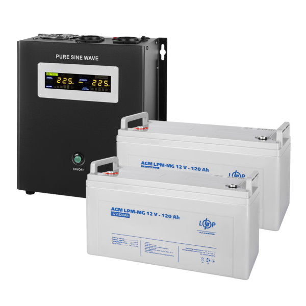 Комплект резервного живлення LP (LogicPower) ДБЖ + мультигелева батарея (UPS W1500 + АКБ MG 3300W)