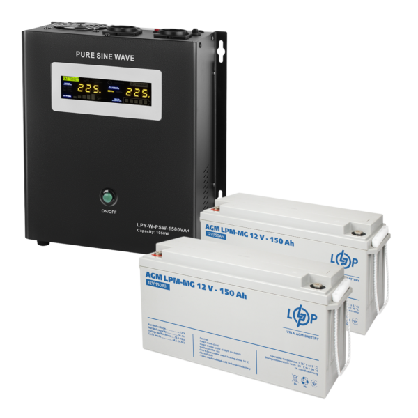 Комплект резервного живлення LP (LogicPower) ДБЖ + мультигелева батарея (UPS W1500 + АКБ MG 4140W)