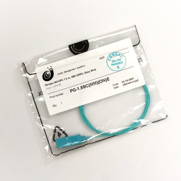 Пігтейл SC/UPC 1.5 м, MM (OM3), Easy Strip - Зображення 2