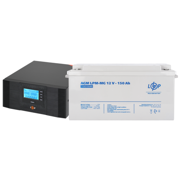 Комплект резервного живлення LP (LogicPower) ДБЖ + мультигелева батарея (UPS B1500 + АКБ MG 1800W)