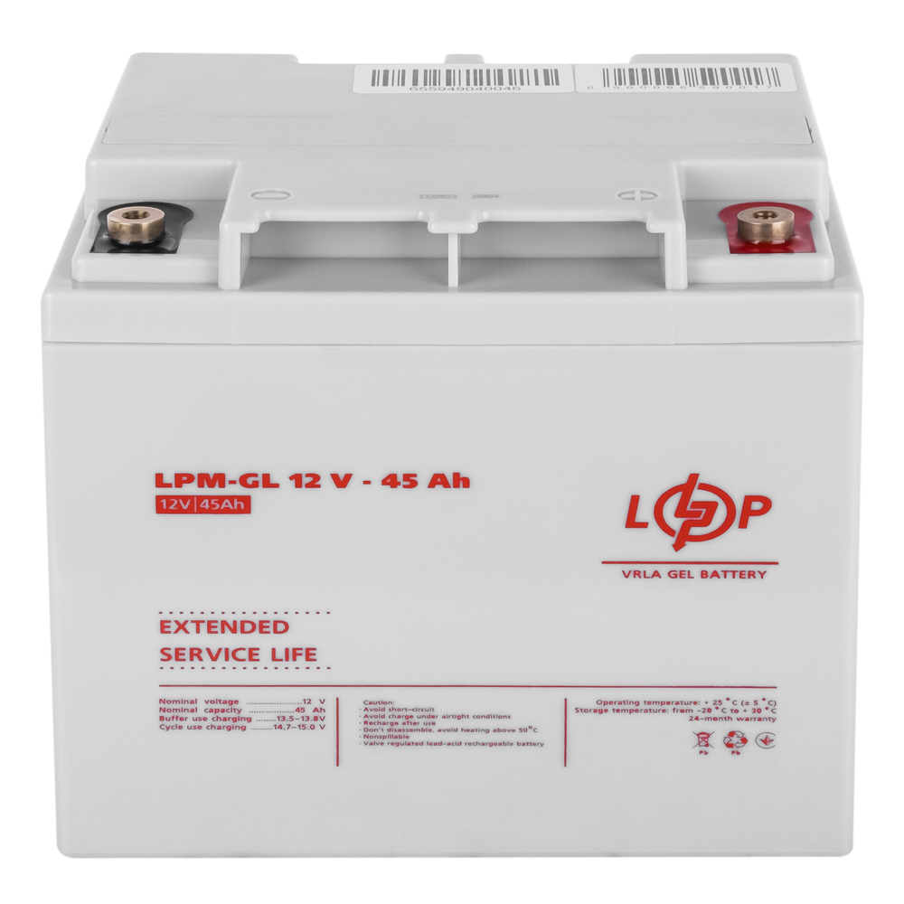 Акумулятор гелевий LPM-GL 12V - 45 Ah - Зображення 3