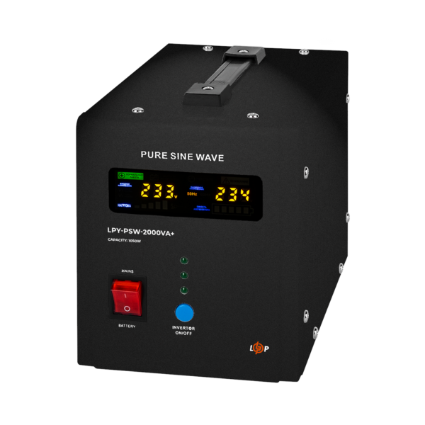 ДБЖ LogicPower LPY-PSW-2000VA+ (1400Вт) 10A/20A з правильною синусоїдою 24V - Зображення 2