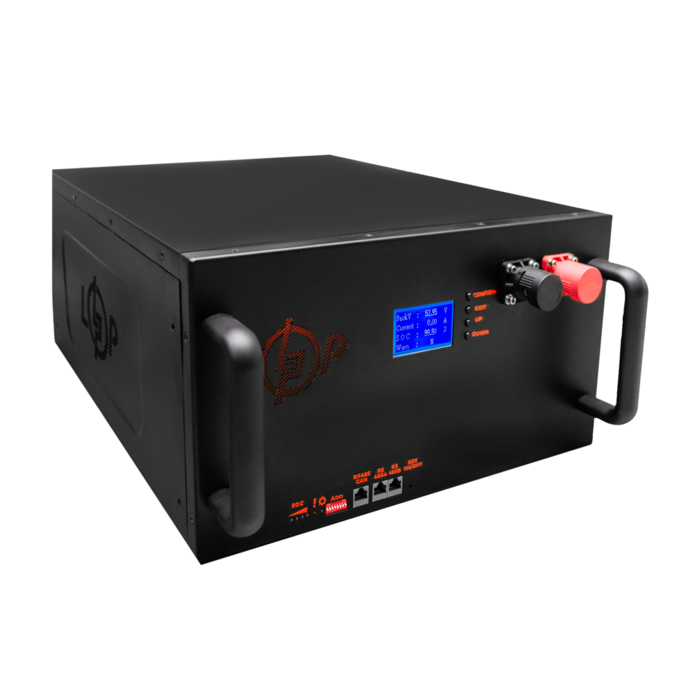 Акумулятор LP LiFePO4 51,2V - 230 Ah (11776Wh) (Smart BMS 200A/100А) з LCD метал RM - Зображення 2