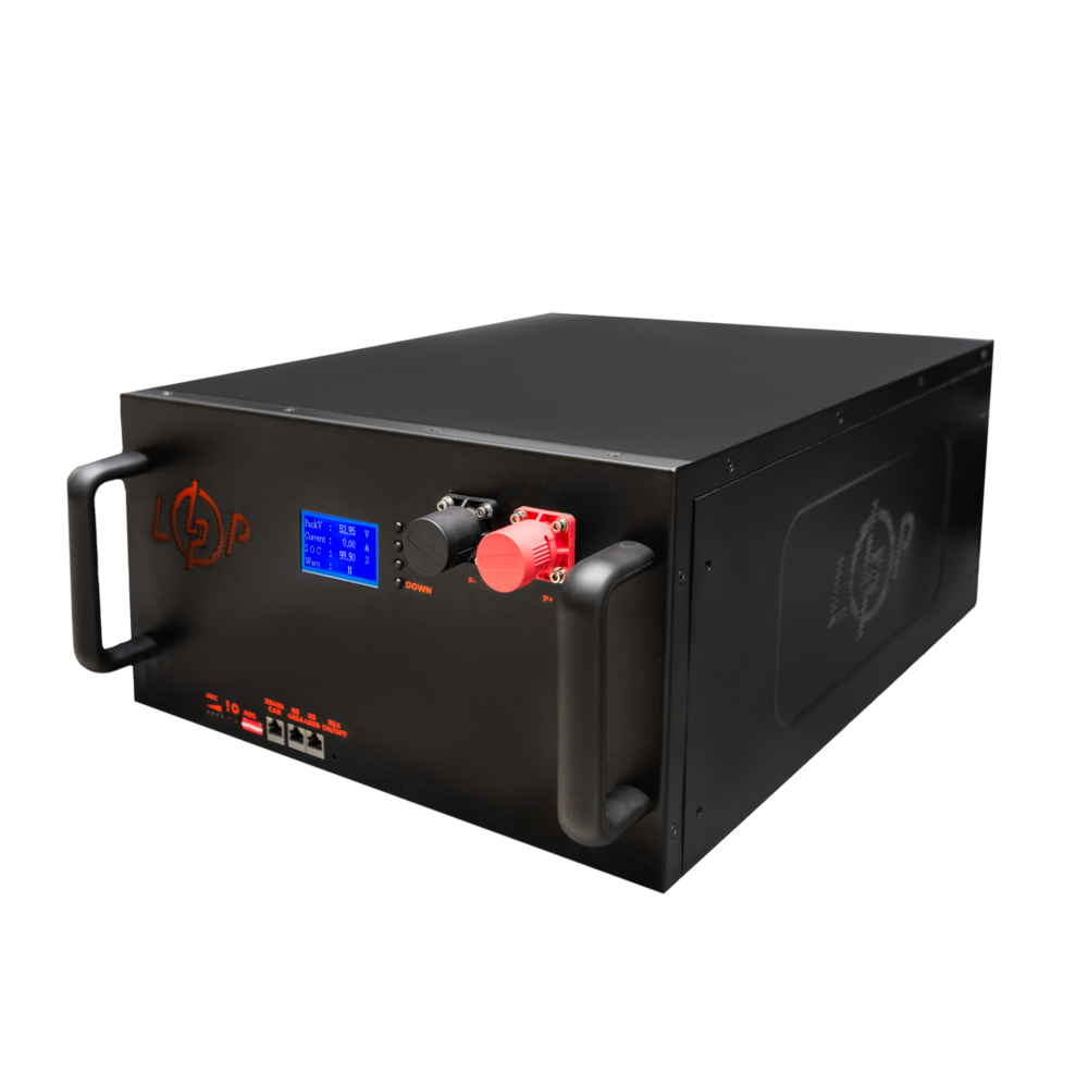Акумулятор LP LiFePO4 51,2V - 230 Ah (11776Wh) (Smart BMS 200A/100А) з LCD метал RM - Зображення 3