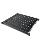 Полка 19" 4 точки кріпл. , 500мм глиб., перфорована , сталь , 1,5 мм , чорна