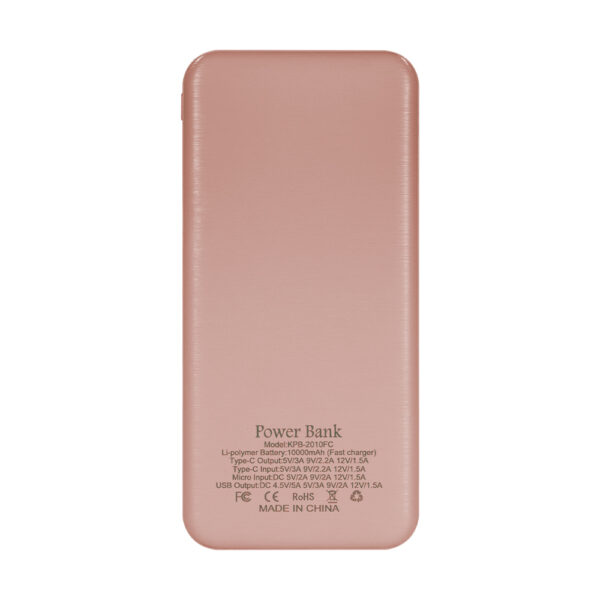 Повербанк 10000mAh Power Bank Kraft KPB-2010FC Pink 22.5W QC3.0 - Зображення 4