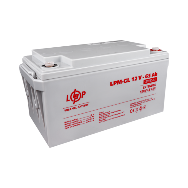 Акумулятор гелевий LPM-GL 12V - 65 Ah - Зображення 4