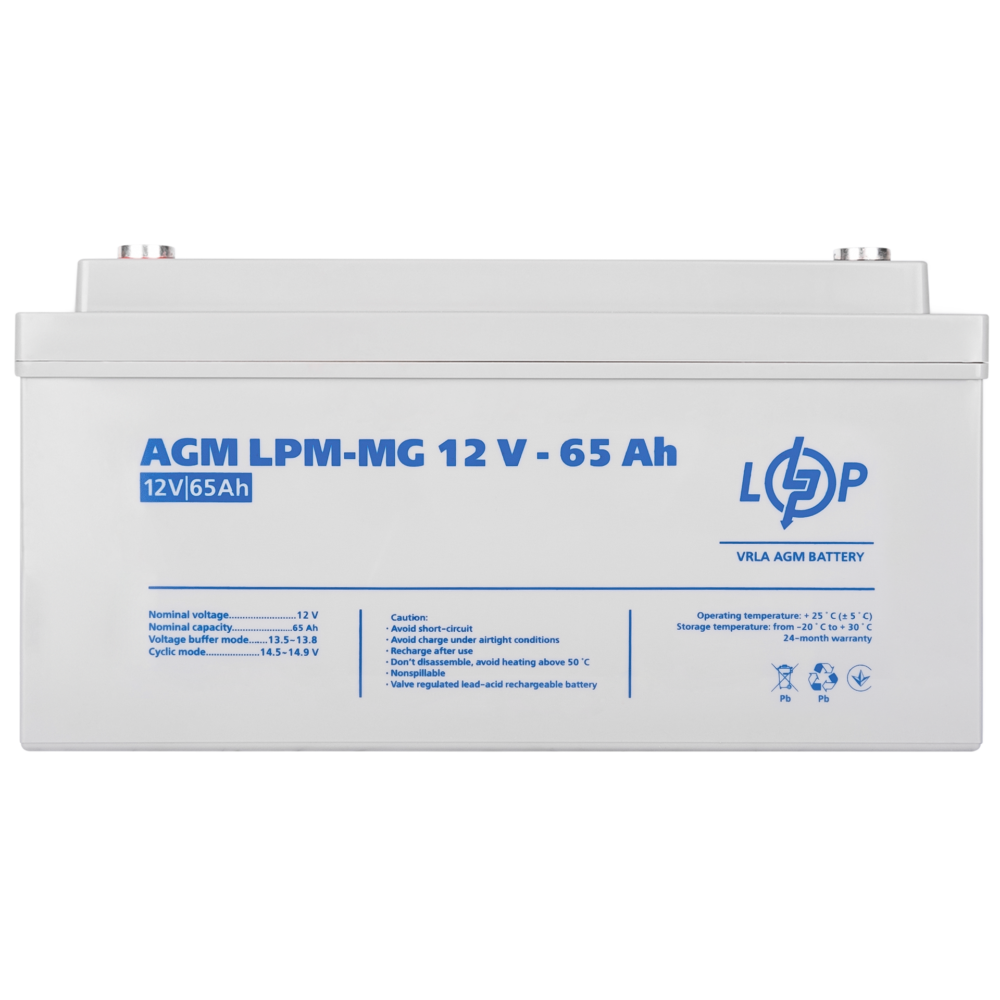 Акумулятор мультигелевий LPM-MG 12V - 65 Ah - Зображення 3