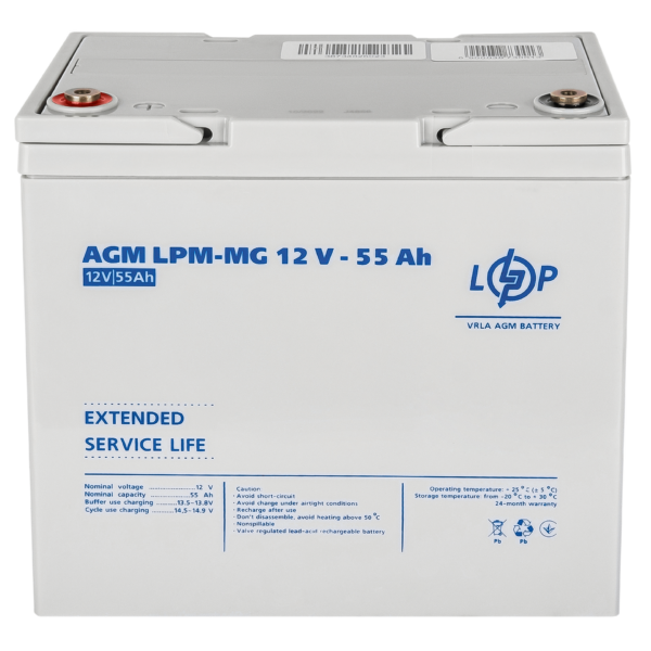 Акумулятор мультигелевий LPM-MG 12V - 55 Ah - Зображення 3