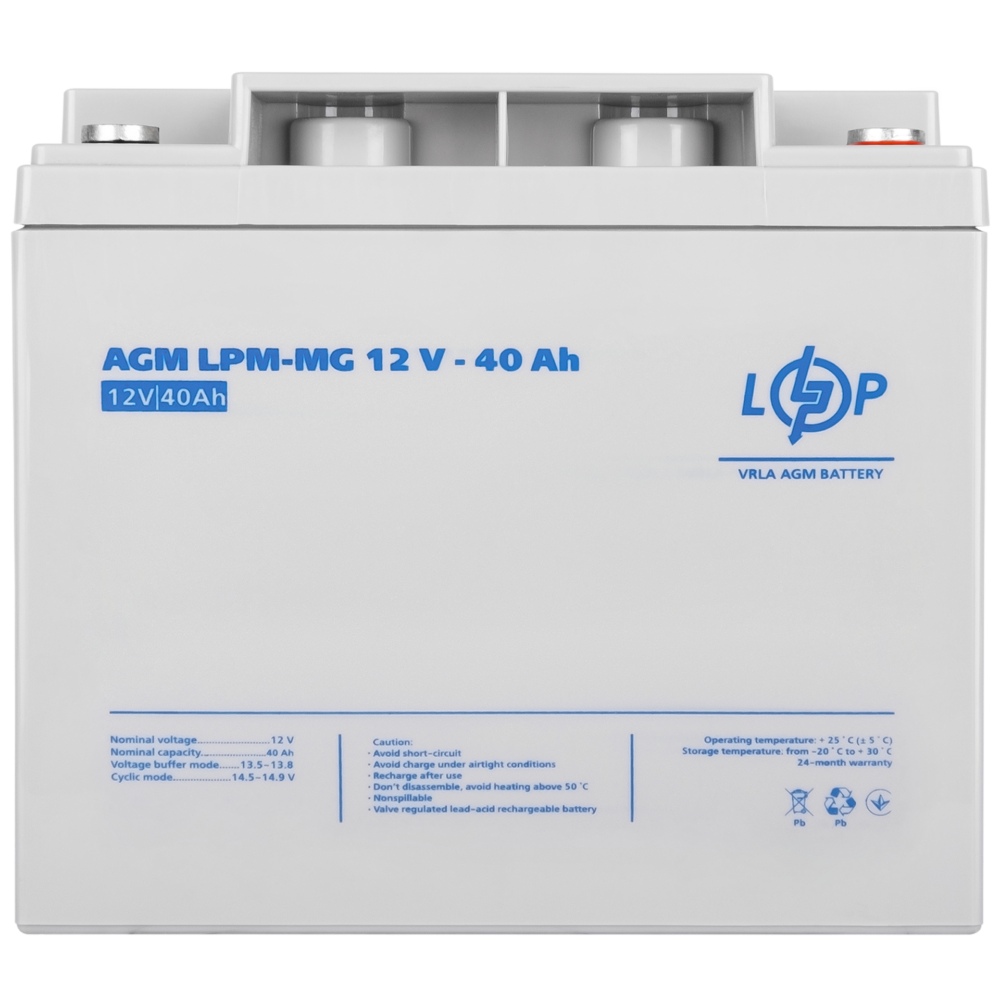 Акумулятор мультигелевий LPM-MG 12V - 40 Ah - Зображення 3