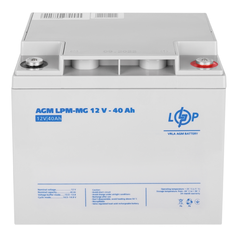 Акумулятор мультигелевий LPM-MG 12V - 40 Ah - Зображення 4