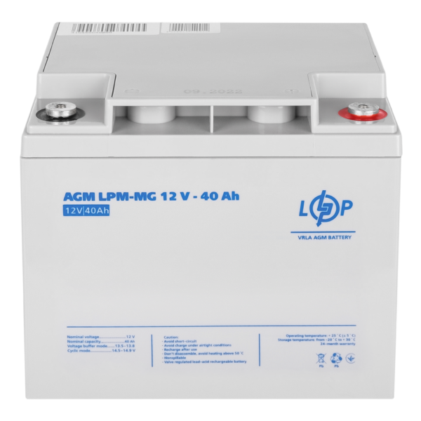 Акумулятор мультигелевий LPM-MG 12V - 40 Ah - Зображення 4