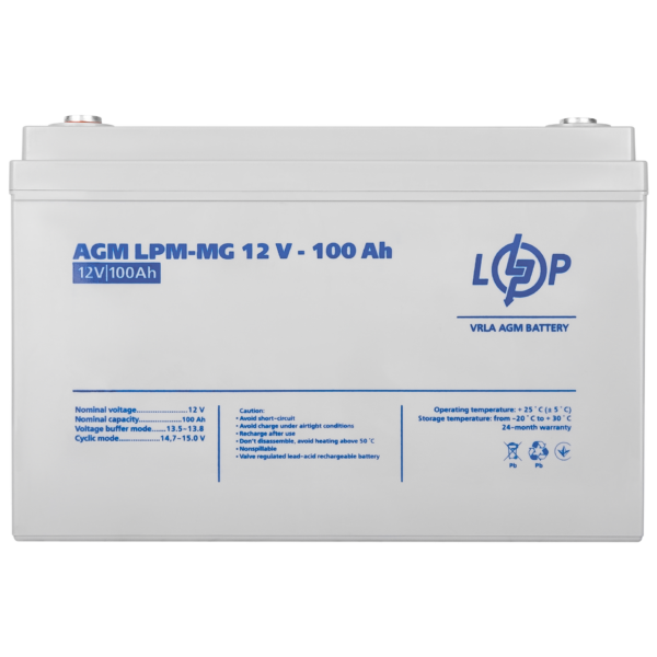 Акумулятор мультигелевий LPM-MG 12V - 100 Ah - Зображення 3