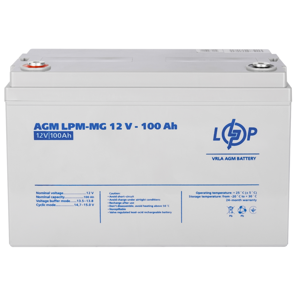 Акумулятор мультигелевий LPM-MG 12V - 100 Ah - Зображення 4