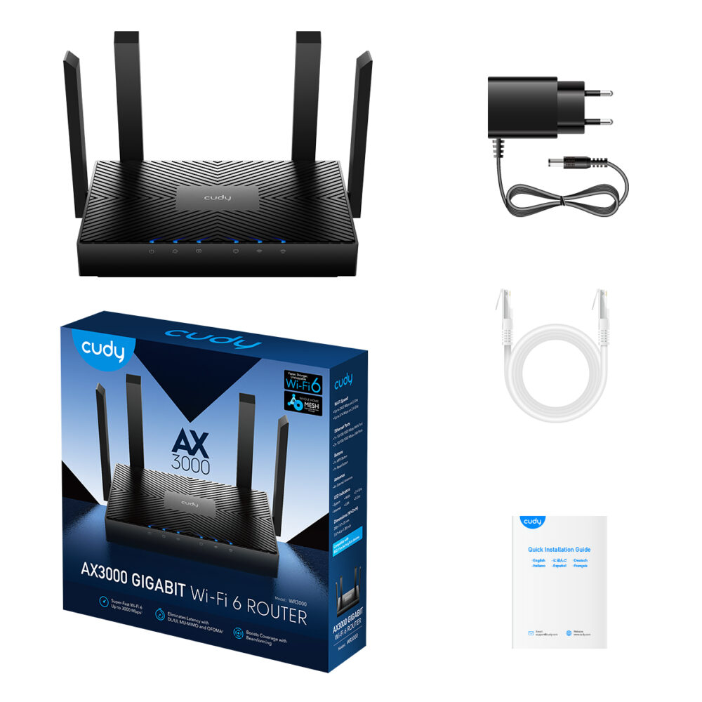 WiFi 6 Mesh-маршрутизатор Cudy WR3000 дводіапазонний гігабітний - Зображення 3