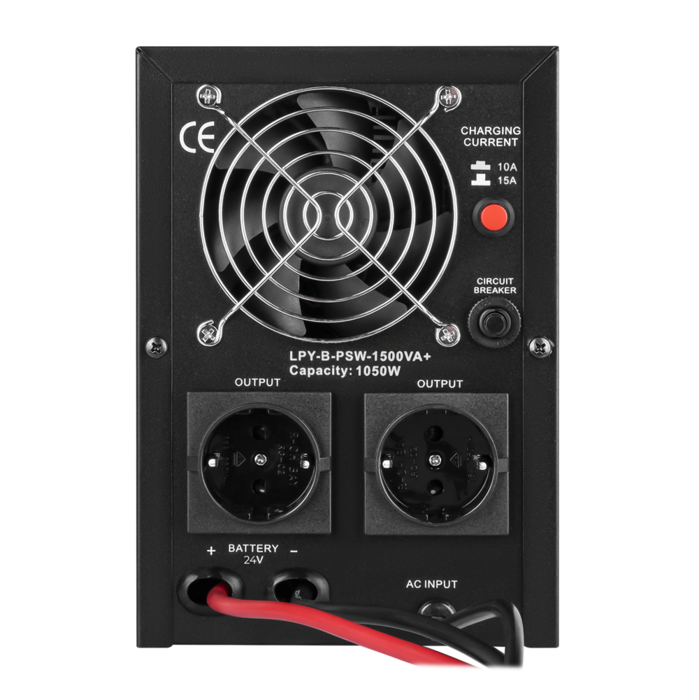 ДБЖ з правильною синусоїдою 24V LPY-B-PSW-1500VA+(1050Вт) 10A/15A - Зображення 4