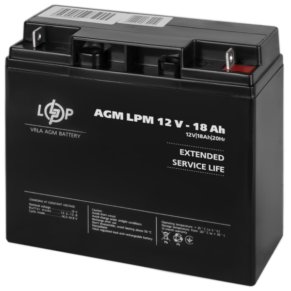 Акумулятор AGM LPM 12V - 18 Ah