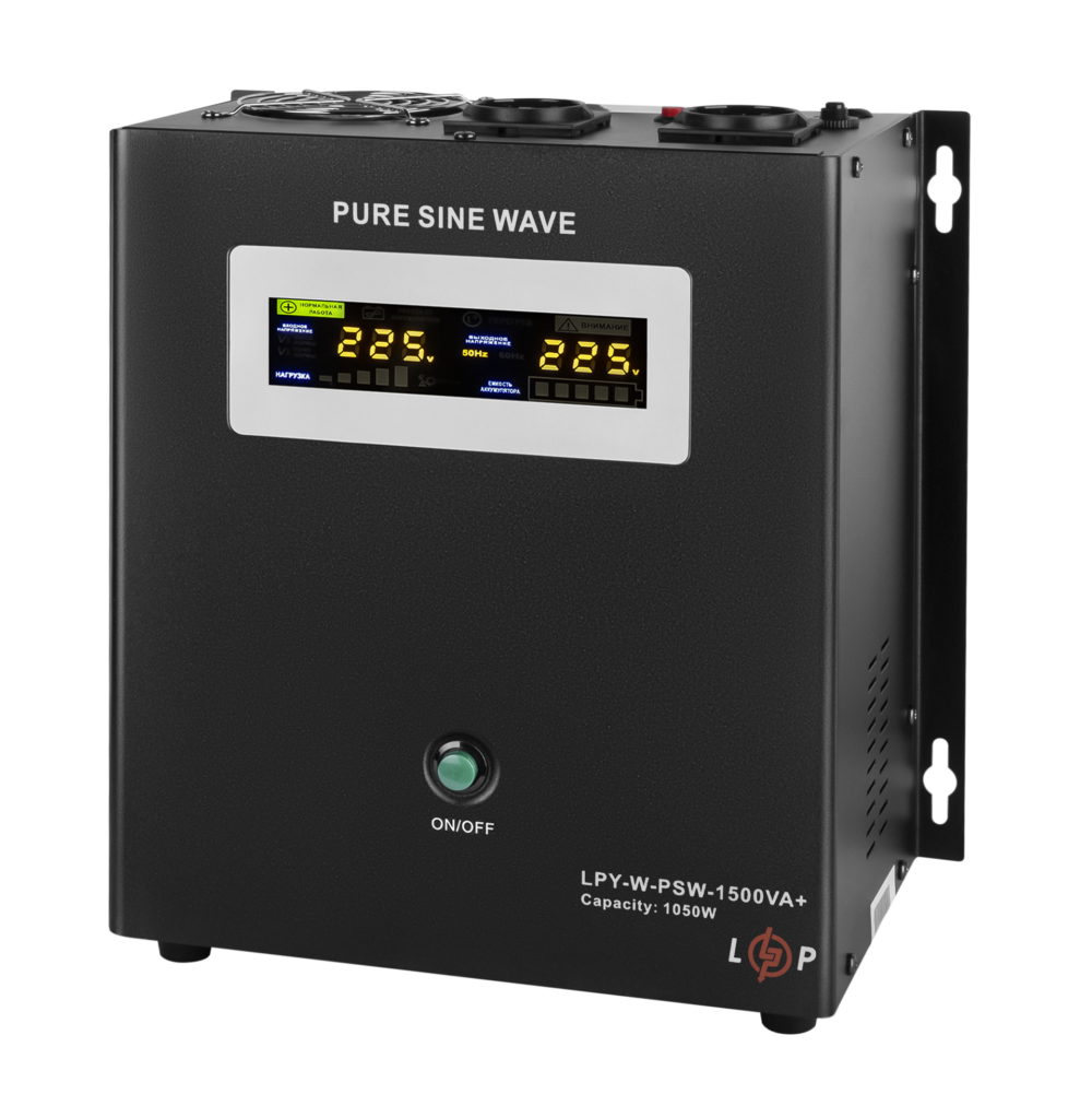 ДБЖ з правильною синусоїдою 24V LPY-W-PSW-1500VA+(1050Вт)10A/15A - Зображення 2