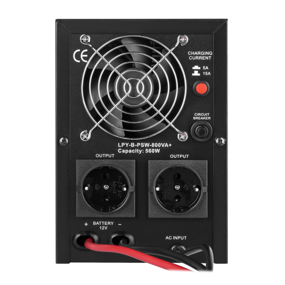 ДБЖ з правильною синусоїдою 12V LPY-B-PSW-800VA+(560Вт) 5A/15A — изображение 4