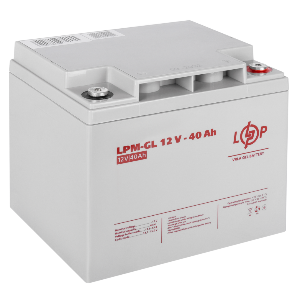 Акумулятор гелевий LPM-GL 12V - 40 Ah — изображение 2