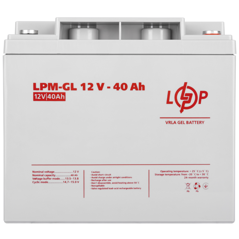 Акумулятор гелевий LPM-GL 12V - 40 Ah — изображение 3