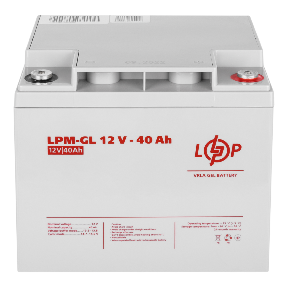 Акумулятор гелевий LPM-GL 12V - 40 Ah — изображение 4