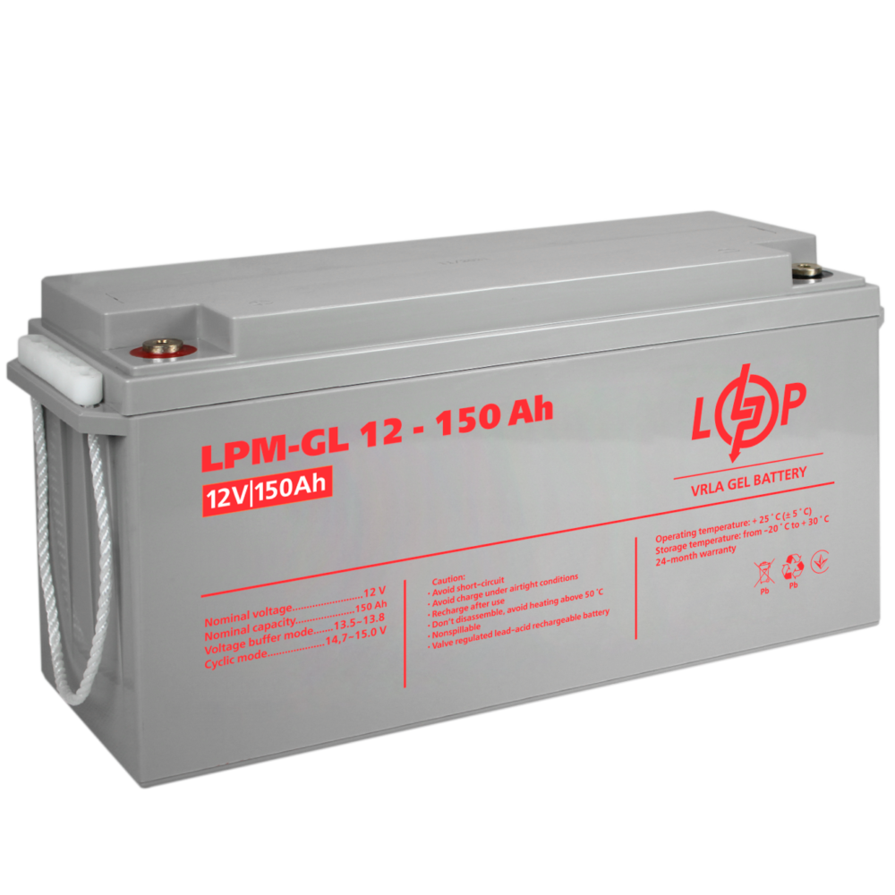 Акумулятор гелевий LPM-GL 12V - 150 Ah - Зображення 4