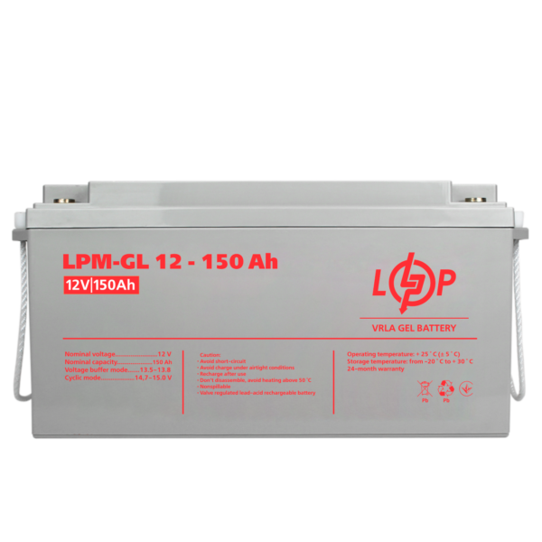 Акумулятор гелевий LPM-GL 12V - 150 Ah - Зображення 5