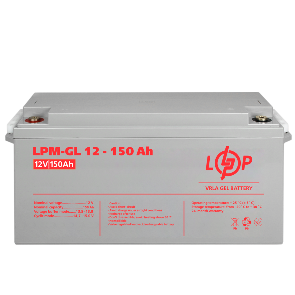 Акумулятор гелевий LPM-GL 12V - 150 Ah - Зображення 6