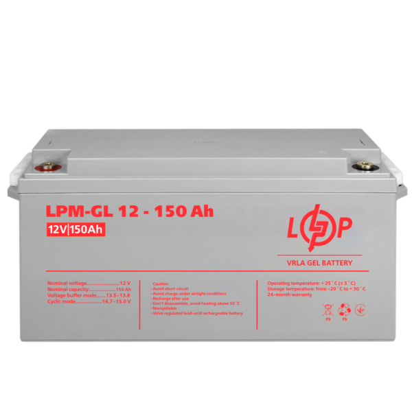 Акумулятор гелевий LPM-GL 12V - 150 Ah - Зображення 6
